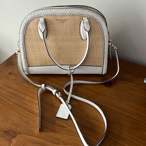 Kate Spade white/straw bag